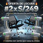 Combo de 2 Sillas Giratorias De Oficina Cromadas