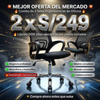 Combo de 2 Sillas Giratorias De Oficina Cromadas