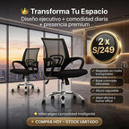 Combo de 2 Sillas Giratorias De Oficina Cromadas